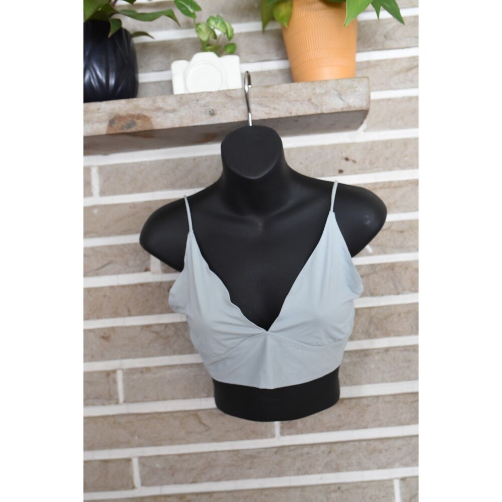 Out From Under Bralette Spaghetti Straps Solid Baby Blue L urban outfitters